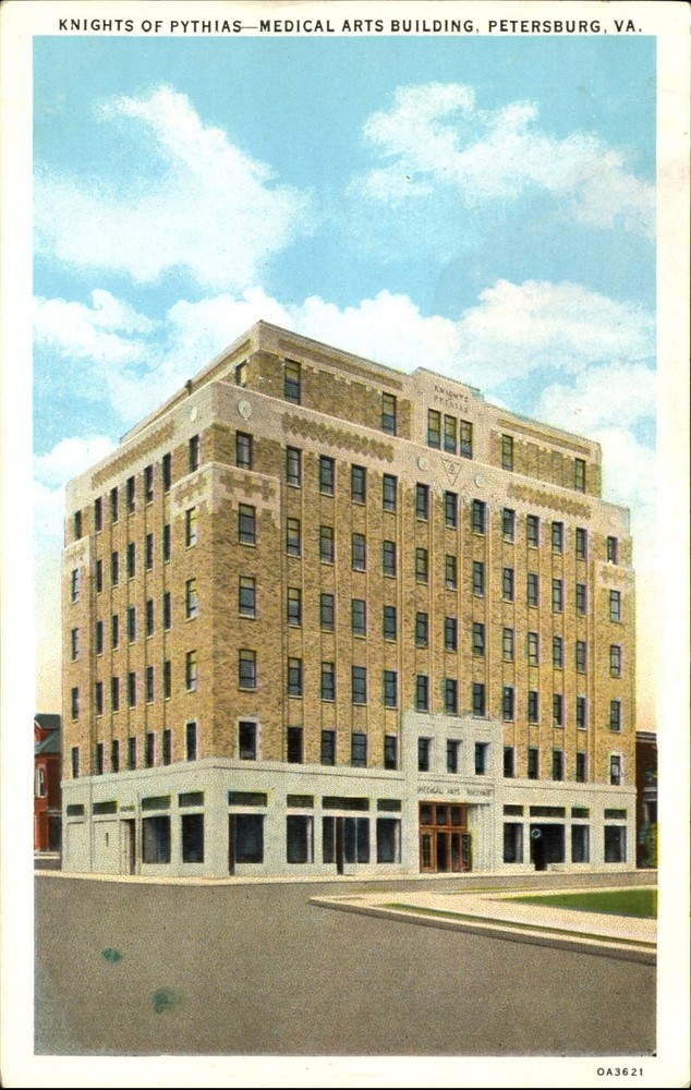 Knights of Pythias Medical Arts Building Petersburg Virginia ~ 1930s postcard