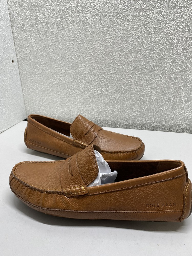 Cole Haan Mens Wyatt Leather Penny Loafers Size 11 M British Tan