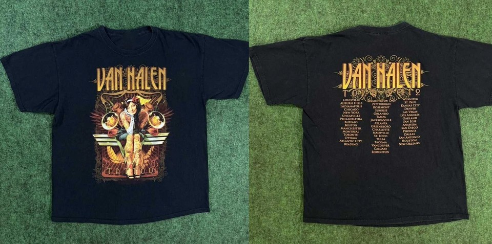 Van Halen Tattoo Tour Unisex Cotton T-Shirt S to 5XL