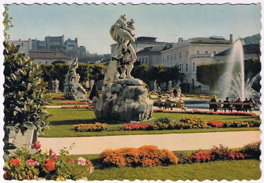 Postcard Mirabell Garden Salzburg Austria