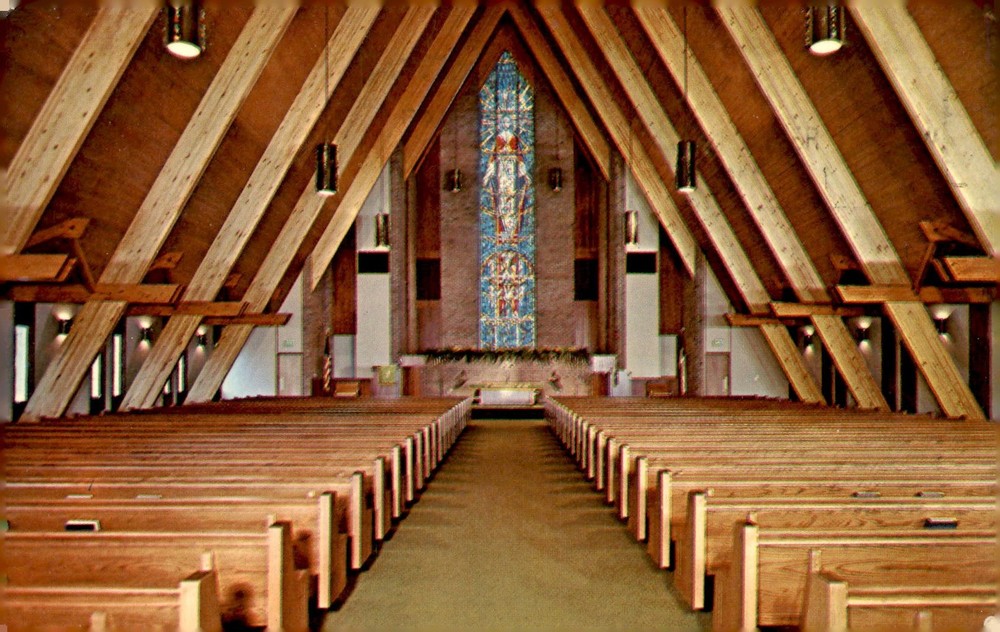 Central Christian Church Interior Picture, Flint, Michigan, 1969 Postcard