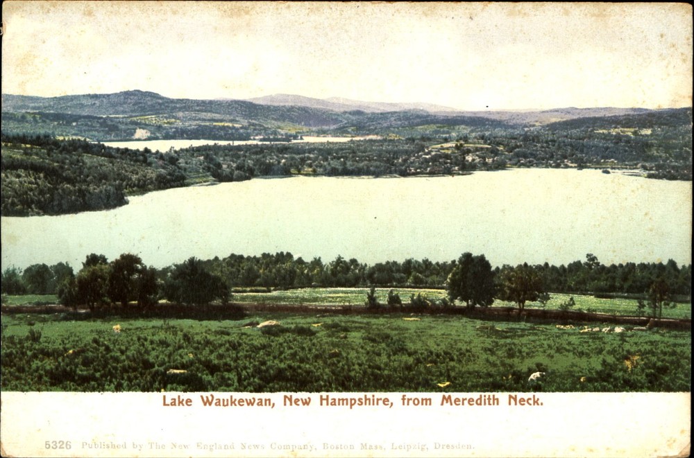 Lake Waukewan from Meredith Neck New Hampshire NH ~ UDB c1905