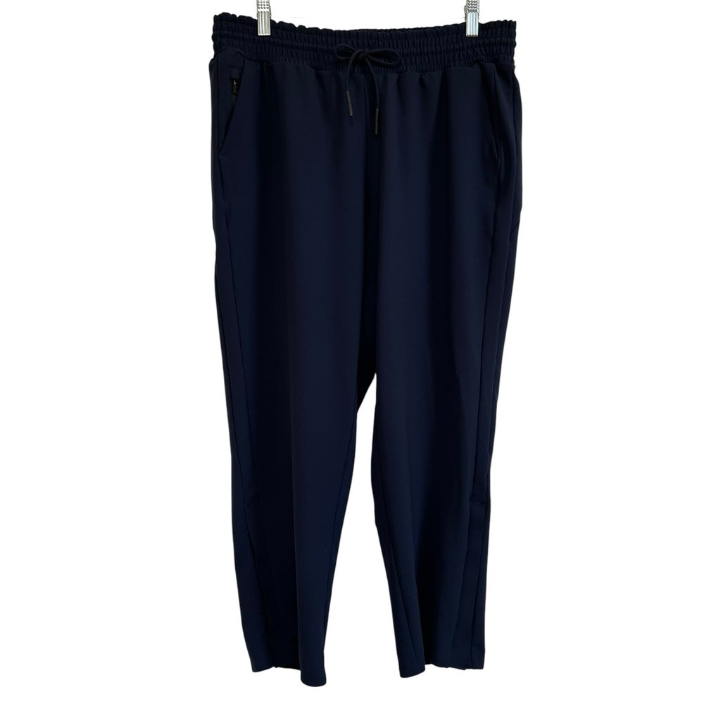 Athleta Metropolis Straight Leg Pants Pull On Navy Size 12 Petite