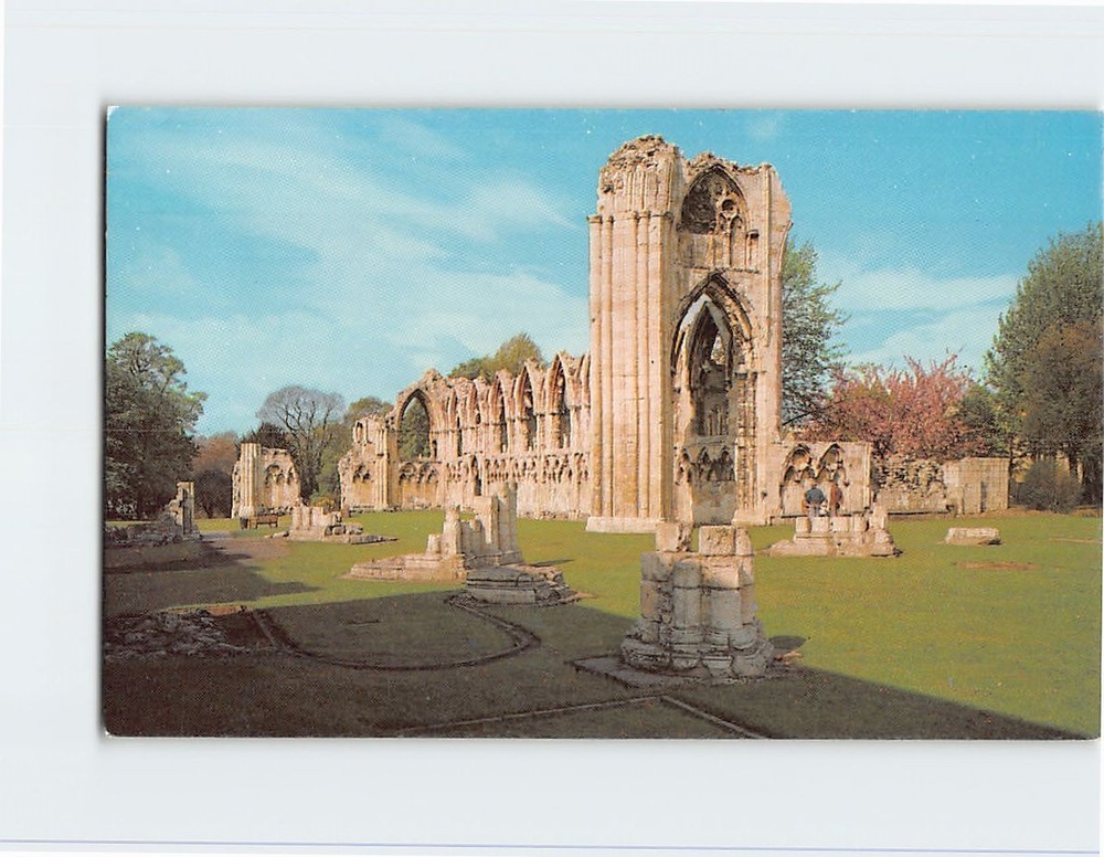 Postcard St. Mary's Abbey York England