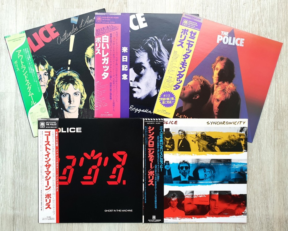 The Police Lot of 5 LP Vinyl Collection Original Japan 1st Press w/ Obi Insert