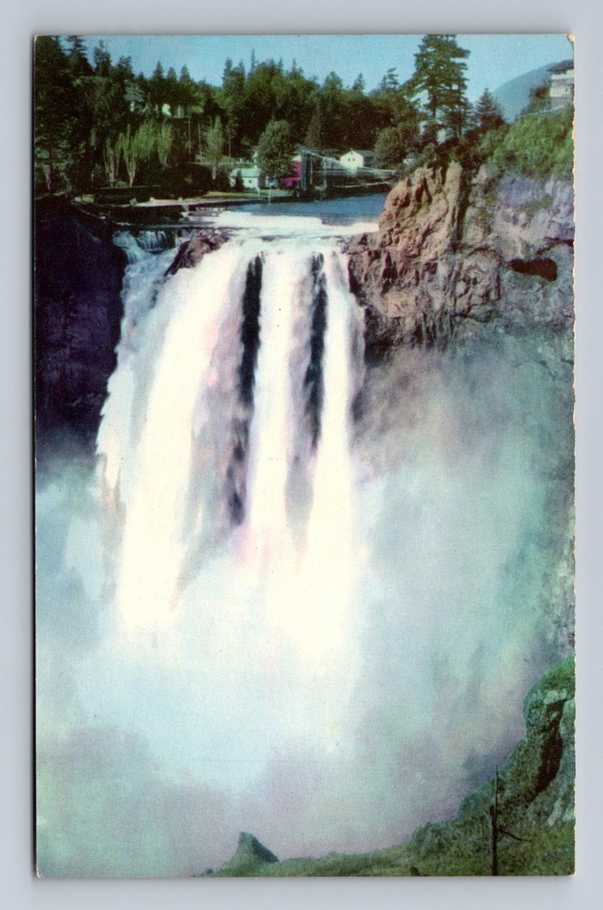 Seattle WA-Washington Snoqualmie Falls Vintage Postcard