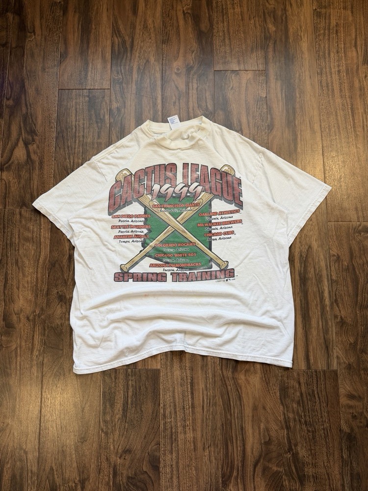 Vintage 90s Cactus League 1999 MLB Spring Training Logo 7 T Shirt Size XL USA