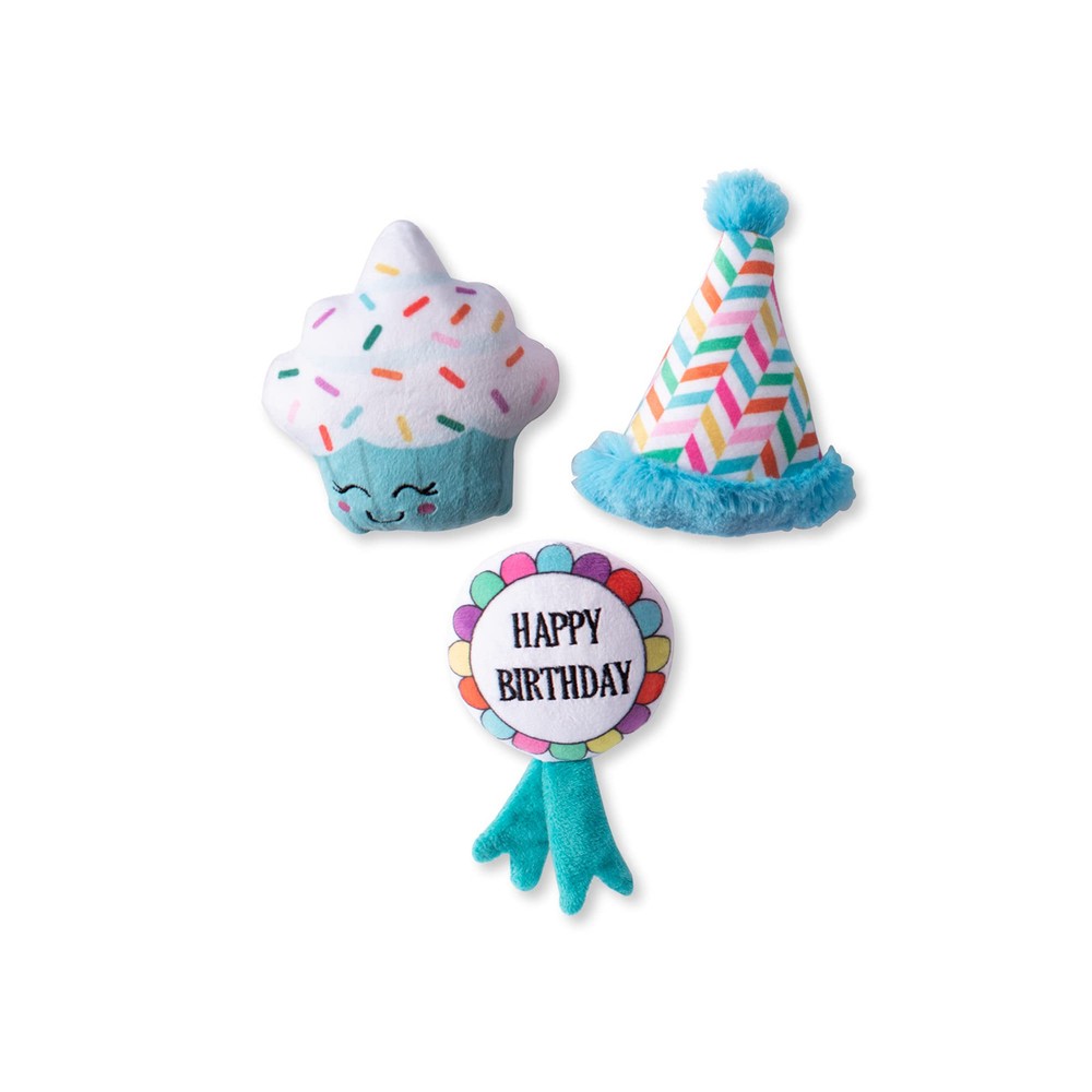 Studio Plush Dog Toy Set, Happy BARK-Day!, 3 Piece Set, for Small Dogs (289525)