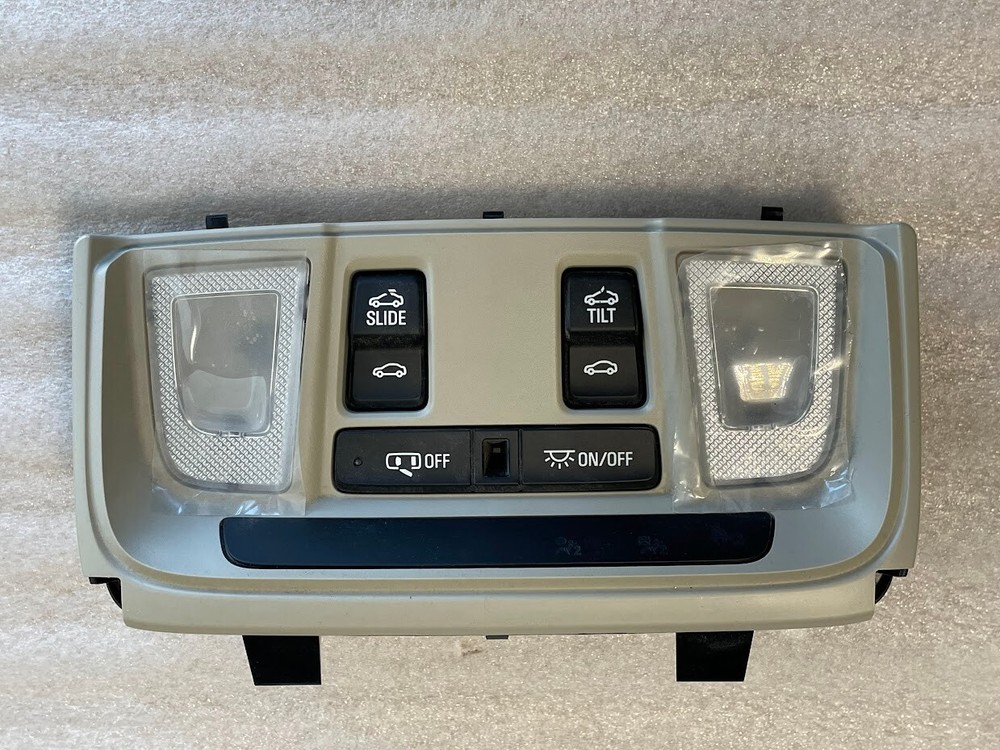 Acadia overhead console switch and light assembly. Sunroof. Shale tan-image