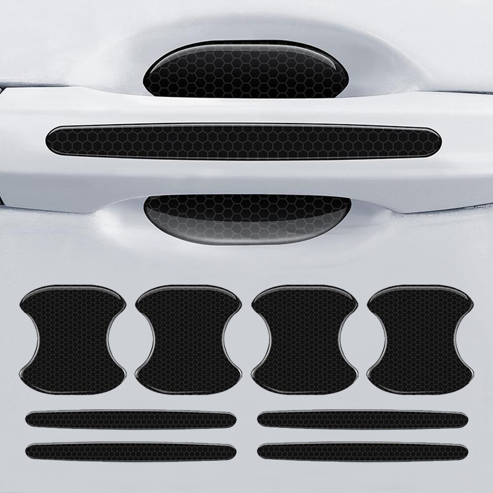 8x Anti-Scratch Reflective Stickers for Car Door Handle Protection