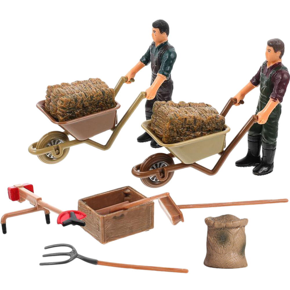 12 Pcs Farm Animal Toys Trailer Accessories Model Miniature Figurines