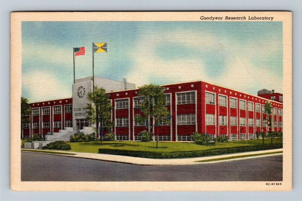Akron OH-Ohio, Goodyear Research Laboratory  Vintage Souvenir Postcard