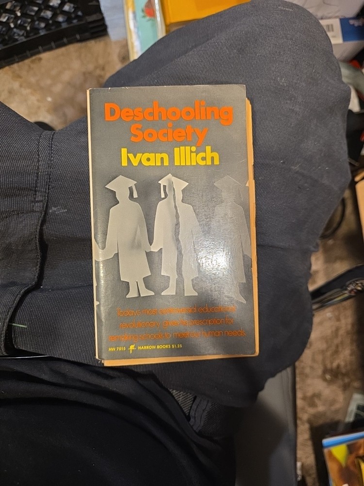 DESCHOOLING SOCIETY By Ivan Illich 1972 1st Ed PB