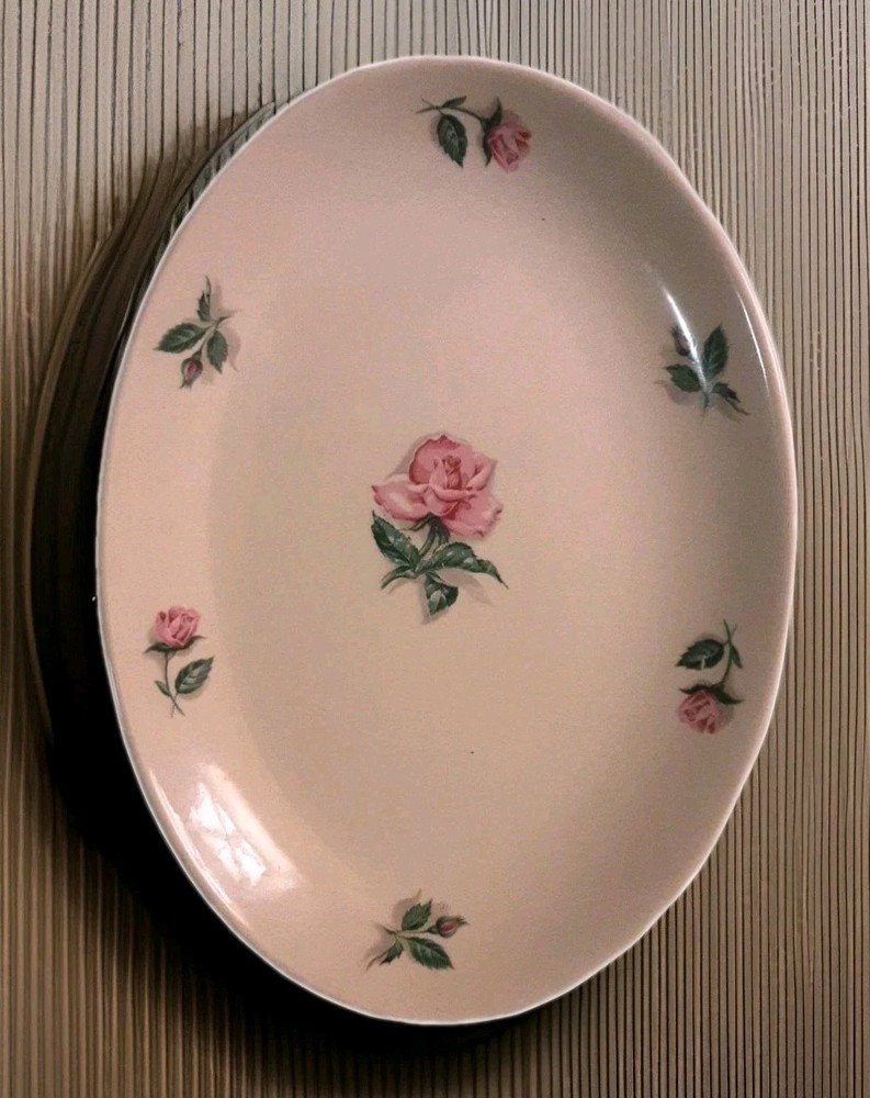 Homer Laughlin #B51N4 Household Institute RHYTHM ROSE 8.5