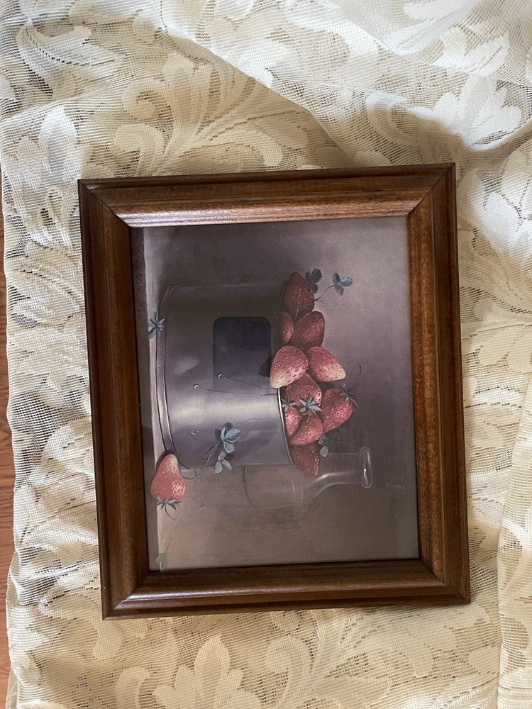 Donald F. Allen Framed Print Strawberries Country Farmhouse Wall Decor