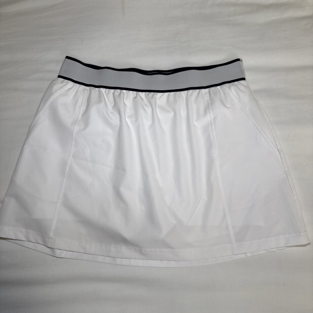 90 Degrees By Reflex Womens White Citylite Fury Golf Skort Size L Pull On EUC