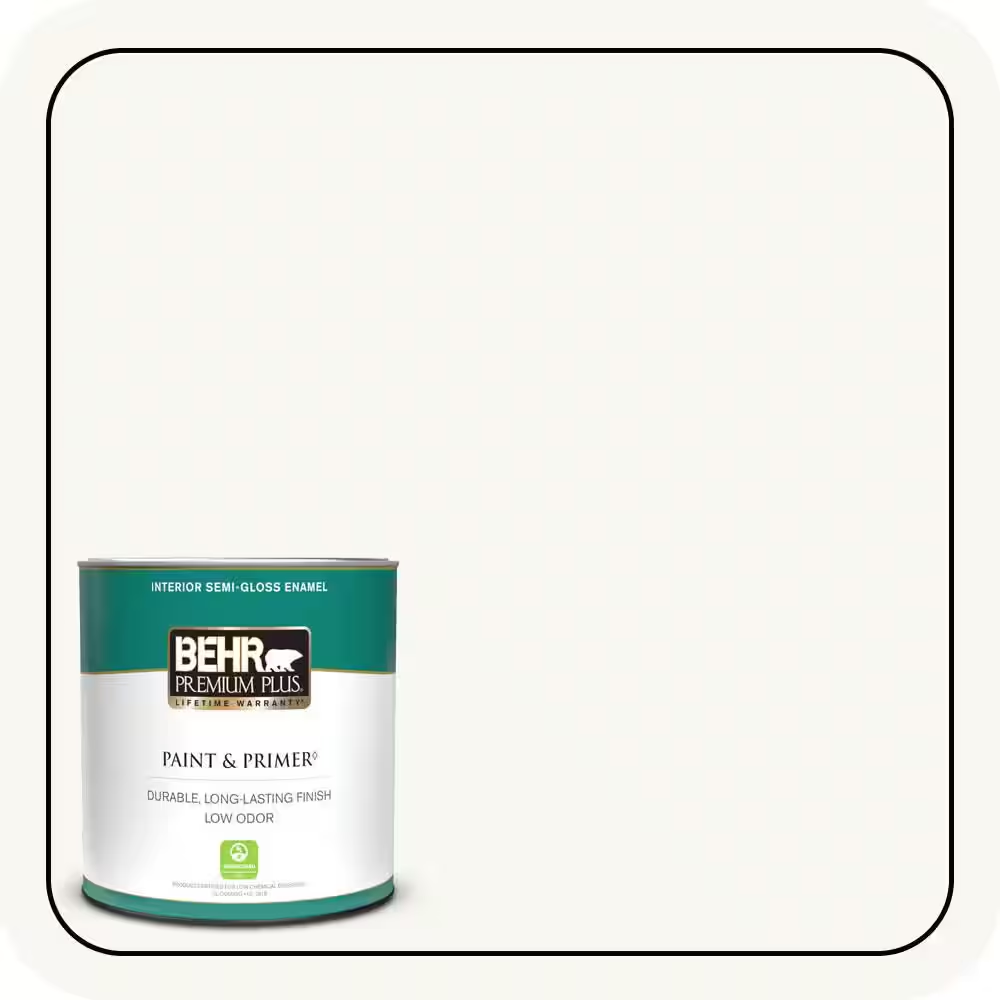 1 Qt. Ultra Pure White Semi-Gloss Enamel Low Odor Interior Paint & Primer