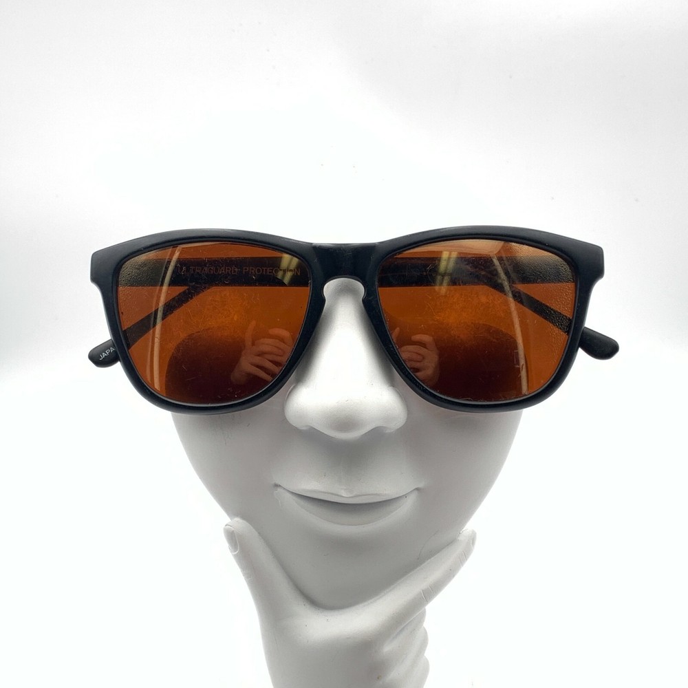 Vintage Gary Hall Eagle Black Oval Sunglasses Japan FRAMES ONLY