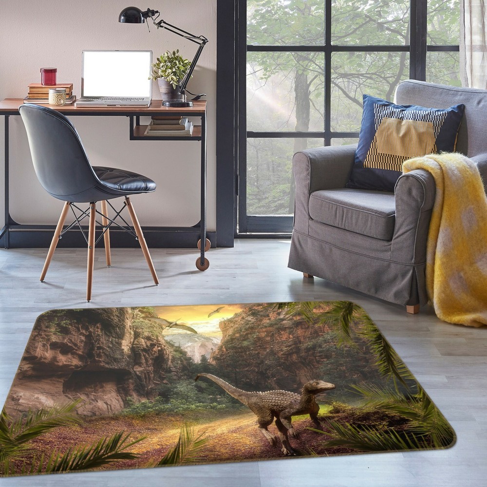 3D Mountain Dinosaur O3163 Animal Non Slip Rug Mat Elegant Photo Carpet Fay