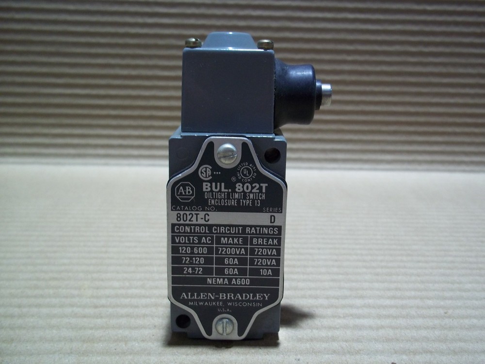 Allen Bradley 802T-C Series D Oiltight Limit Switch Enclosure Type 13 600V
