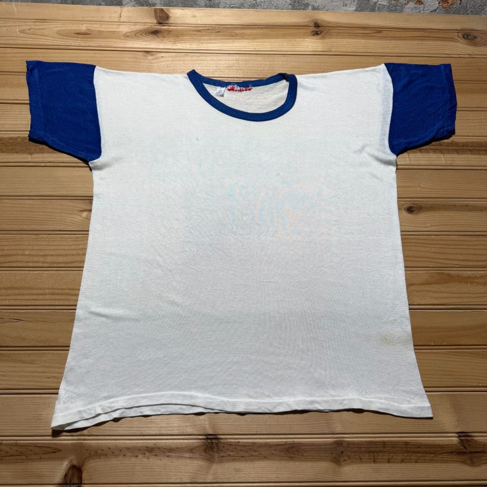 Vintage 60s Blank Colorblock Streetwear Single Stitch Ringer T-Shirt Men's Large