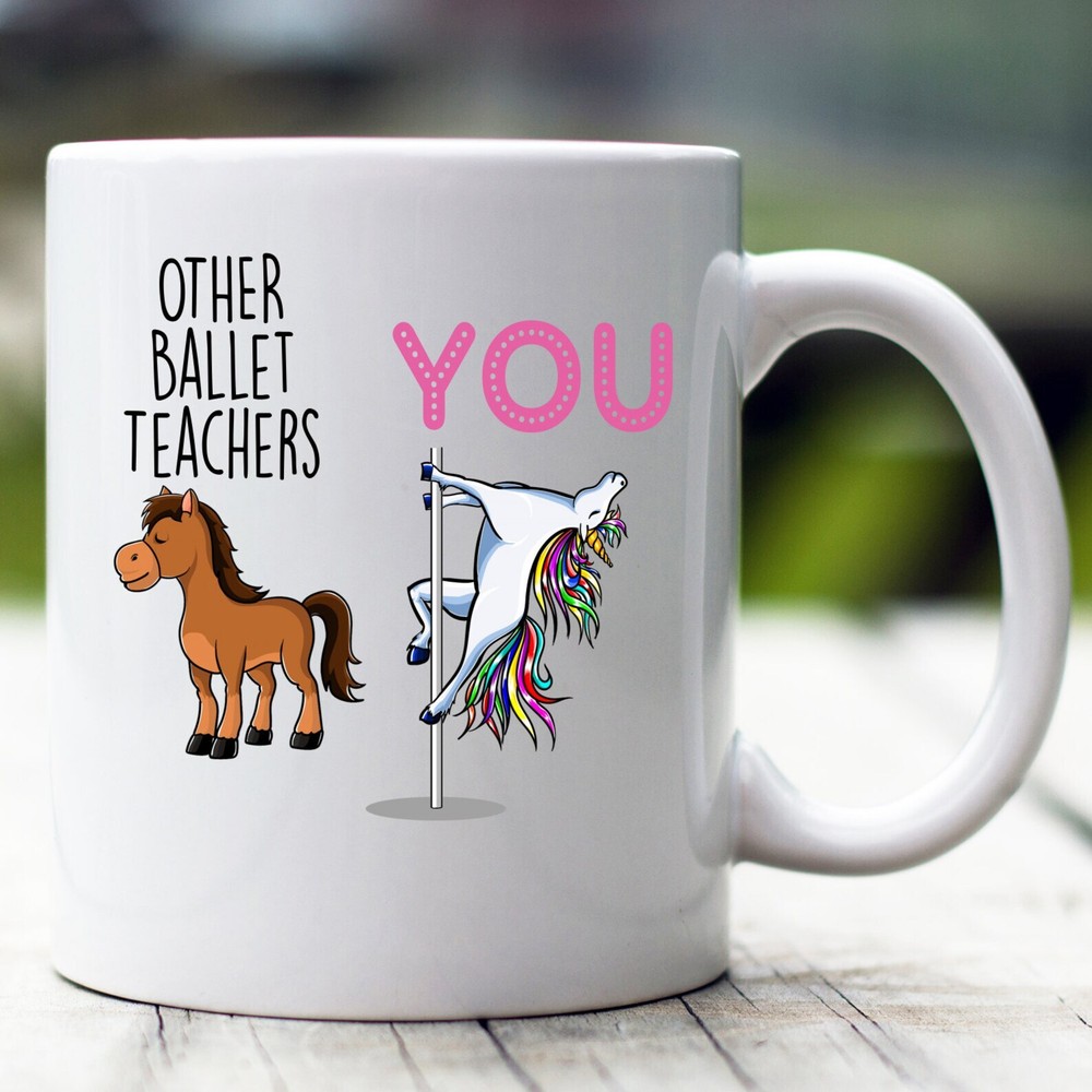 Ballet Teacher Gift Mug with Funny Unicorn Design for Dance Instructors  