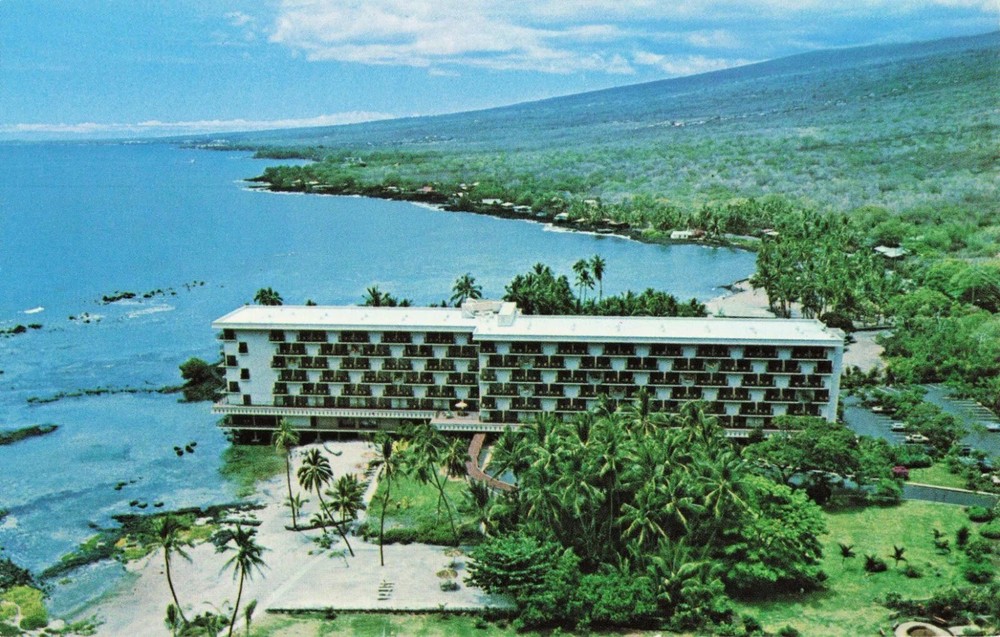 Aerial View of Keauhou Beach Hotel - Kona Coast Hawaii HI - Postcard