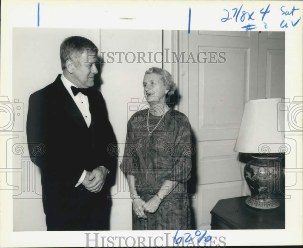 1990 Press Photo John Wilkinson and Ann Trufant at Louisiana Historical Society