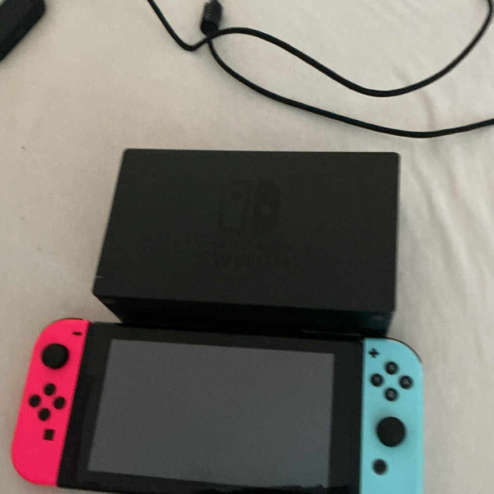 Nintendo Switch 32GB Dockable Console w/ Dock Neon Red/Blue Joy-Con HAC-001