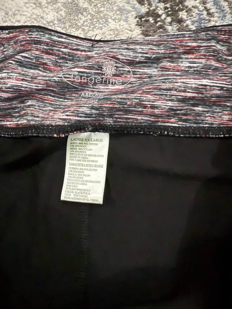 Tangerine Women's Capri Leggings  Black Coral Xxl