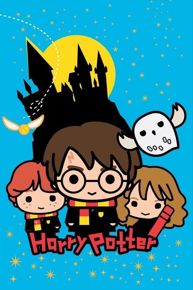 Harry Potter Hogwarts Castle Plaid Blanket 150x100cm with Hermione and Ron Design