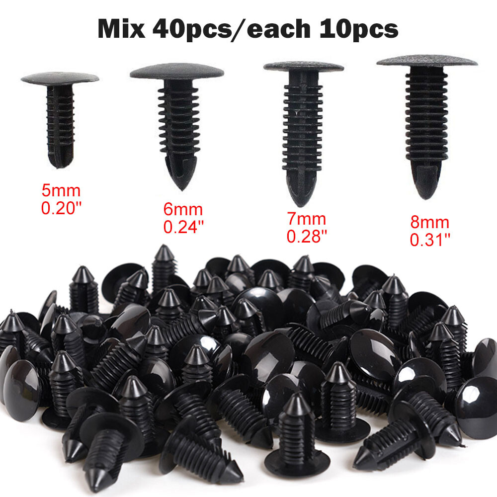 Car Body Push Pin Rivets Trim Panel Fastener Clip Moulding Assortment For 5-8mm