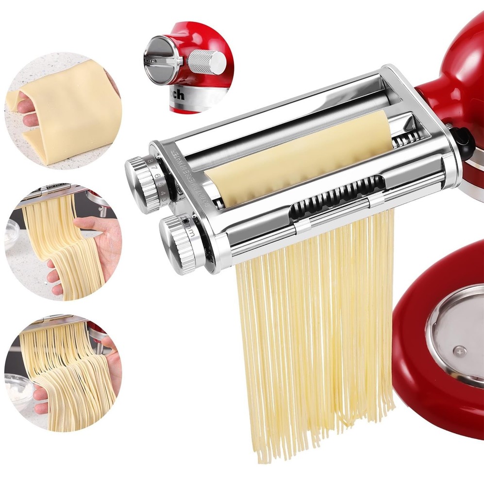 KitchenAid Mixer Pasta Maker Attachment 3-in-1 Set with Hub Knob Screw Accessory