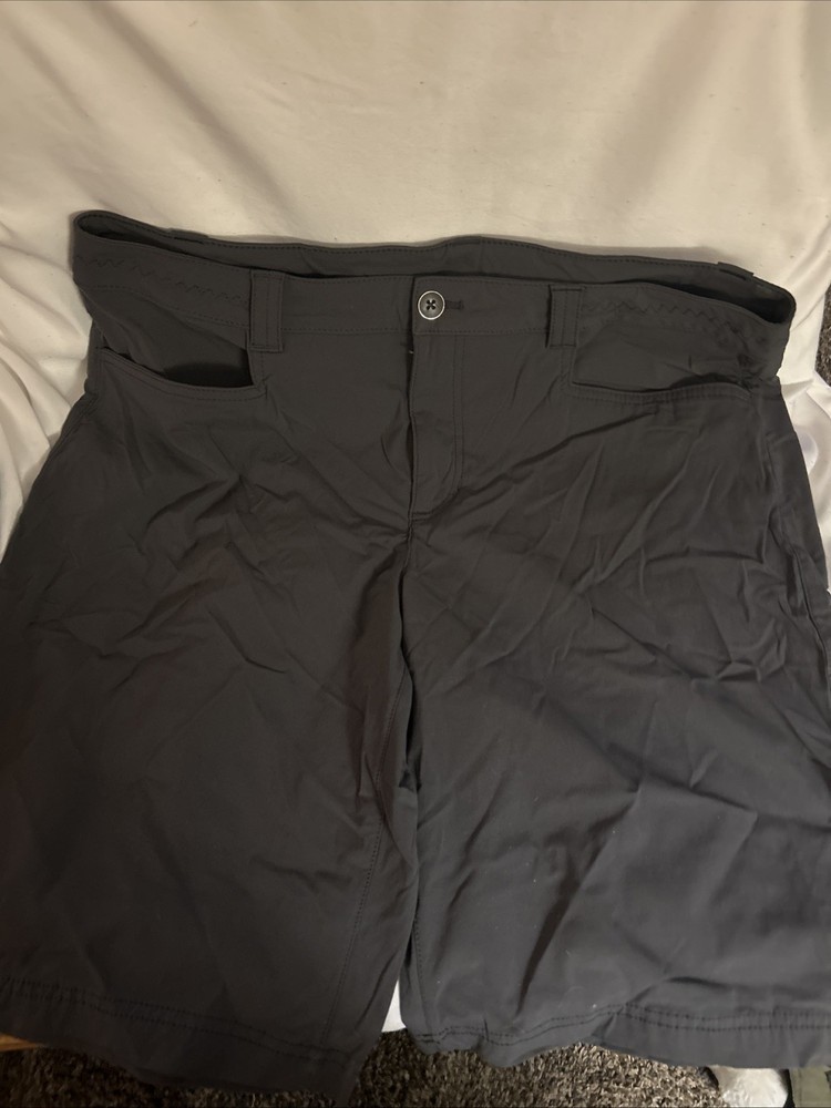 Eddie Bauer Shorts Womens Size 14 Travex Gray Stretch Hiking Outdoors Gorpcore