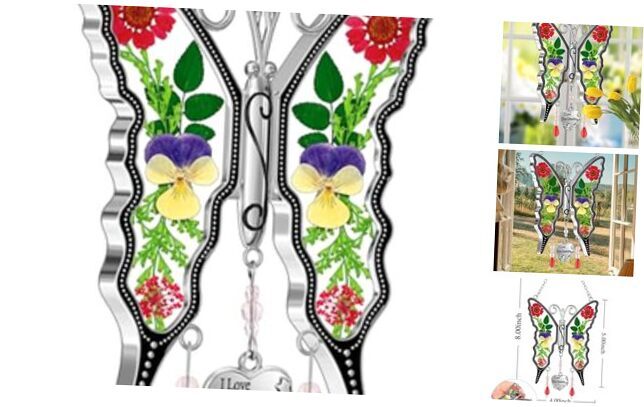 Regalos para mujer Butterfly Suncatcher vitral I Love You abuela-image