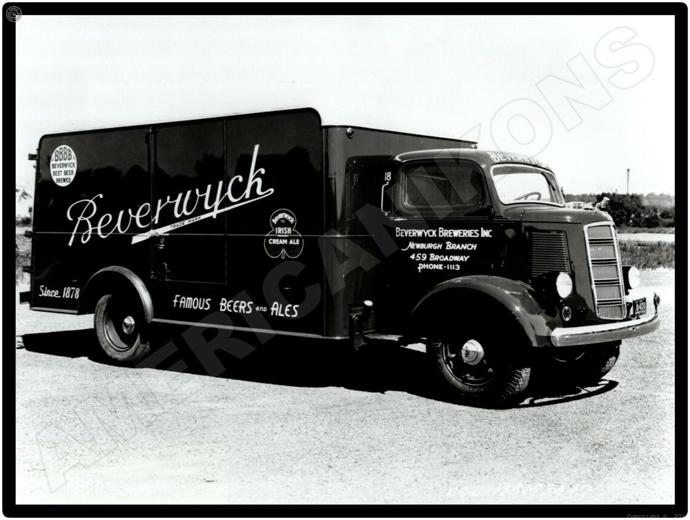 Mack Trucks New Metal Sign: 1939 Model EFU Beverwyck Breweries Albany New York