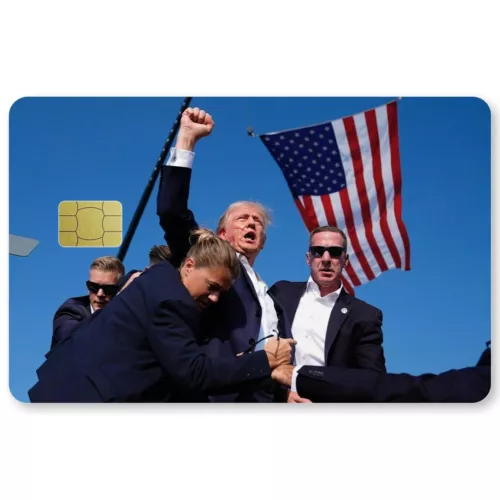 1~100X 2024 NEW Donald Trump Rally attack Credit Card Skin,Debit Card Skin Cover