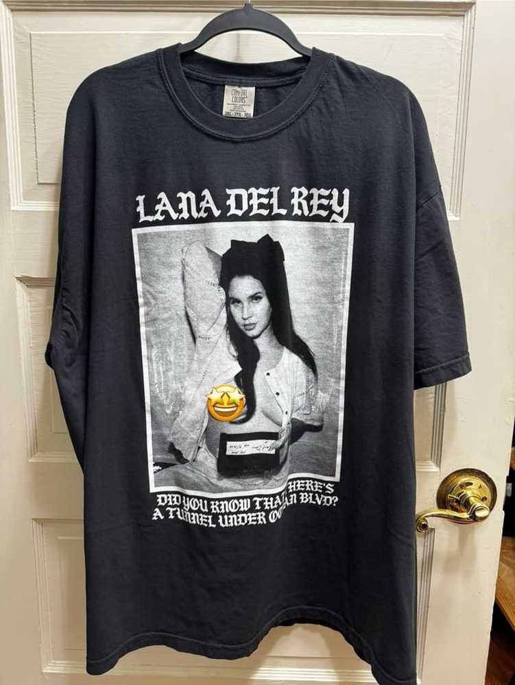 Reprint Lana Del Rey Tunnel Under Ocean BLVD T shirt Black tee NH28267
