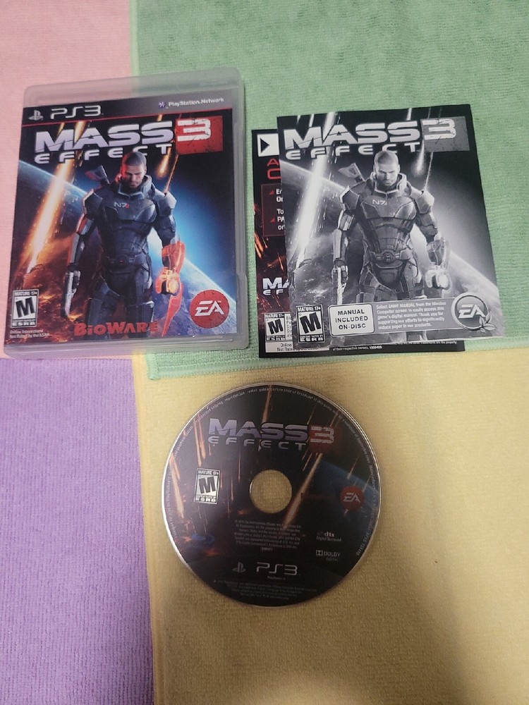 Mass Effect 3 (Sony PlayStation 3, 2012) PS3 Video Game Tested