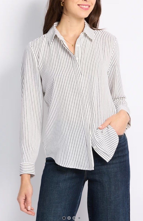 Arienne Airette Button Down Blouse Striped XXL