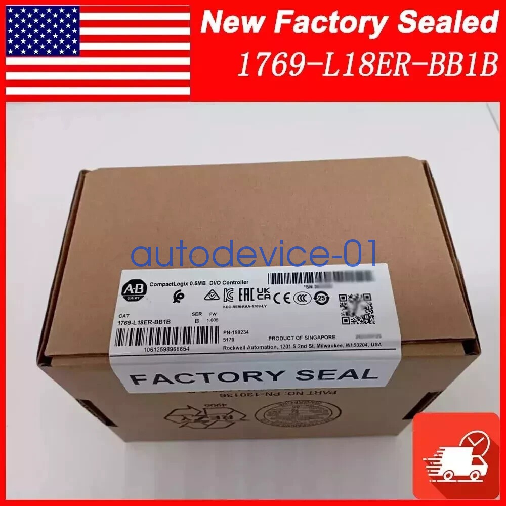New Factory Sealed AB 1769-L18ER-BB1B SER B CompactLogix 0.5MB DI/O Controller