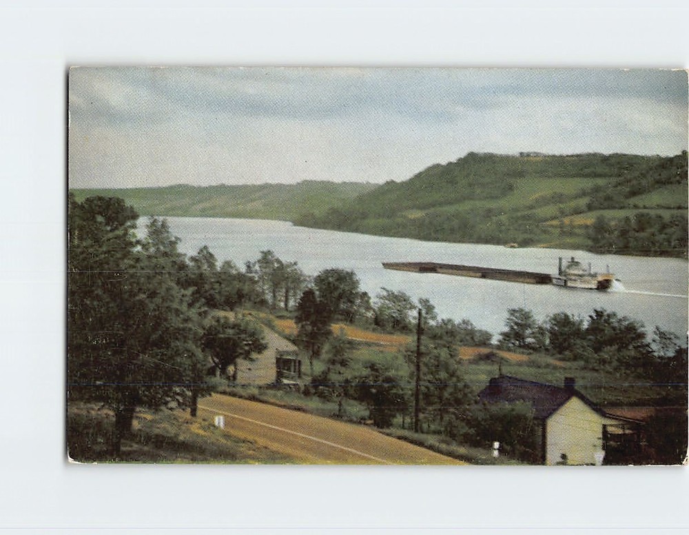 Postcard Scene On The Ohio River At Ripley Ohio USA