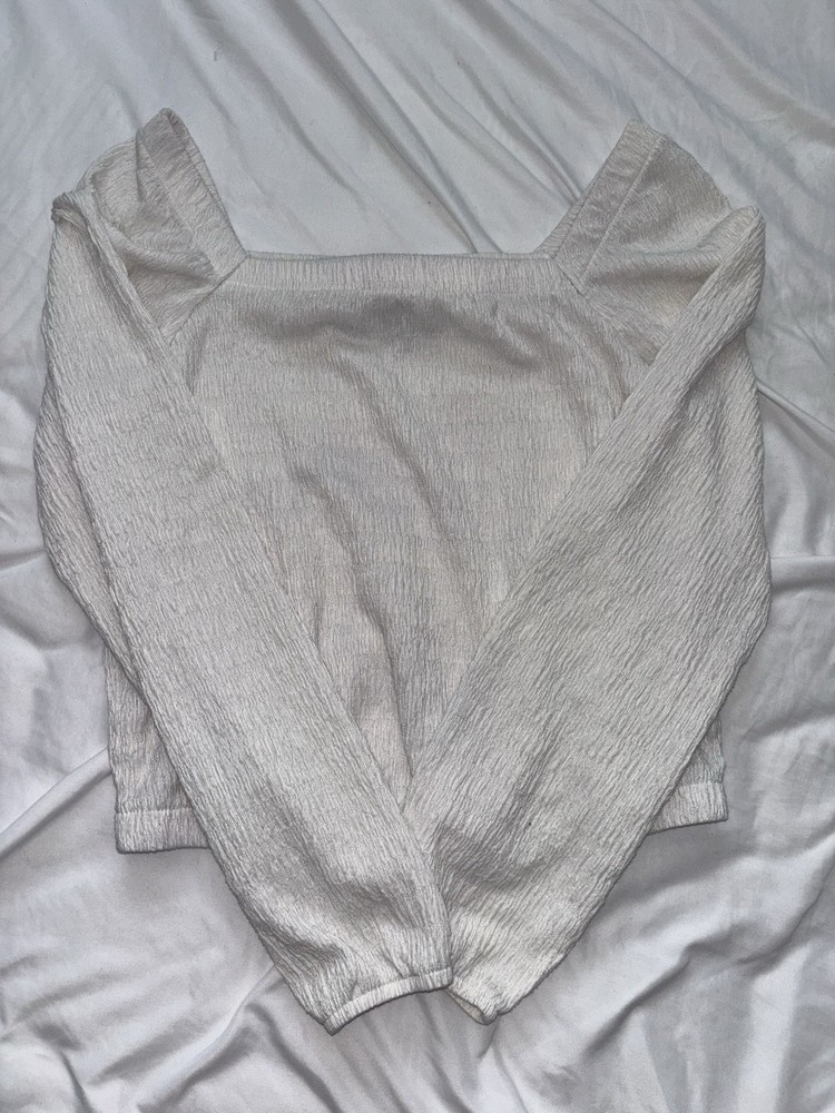 Women's White Long Sleeve Blouse - iZ Byer S Small Business Casual Top