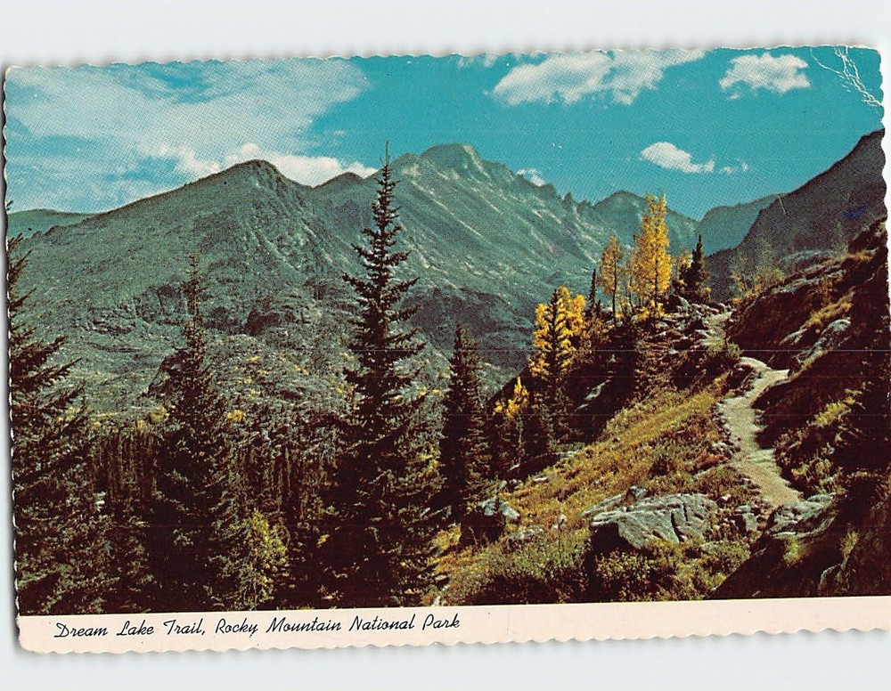 Postcard Dream Lake Trail Rocky Mountain National Park Colorado USA