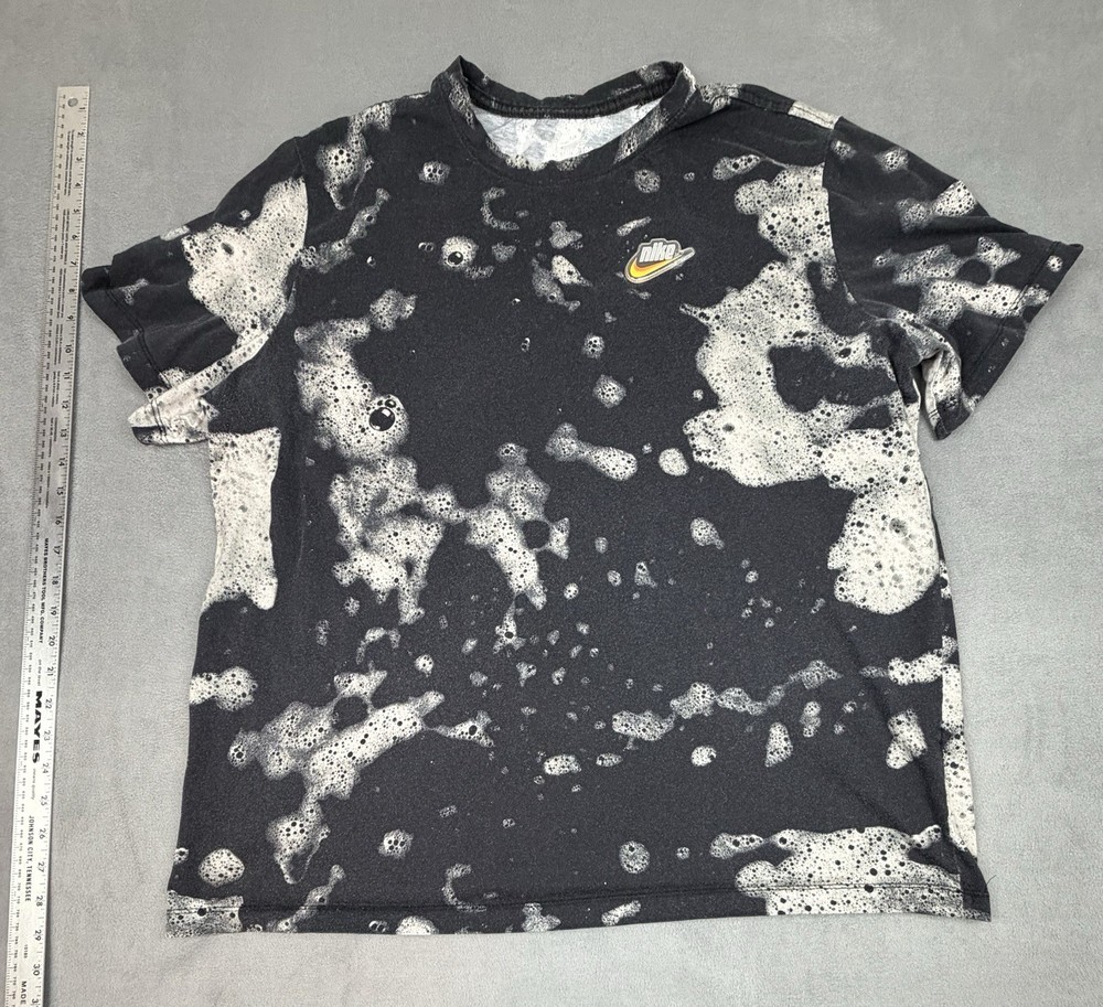 Nike Graphic T Shirt Mens 2XL Black Suds And Bubbles Lightweight Crew Outdoor