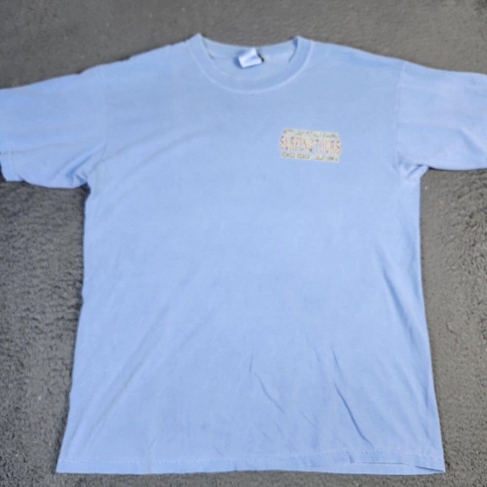 Betty Lou's Surfing Tours Shirt Mens Large Blue Venice Beach California Graphic