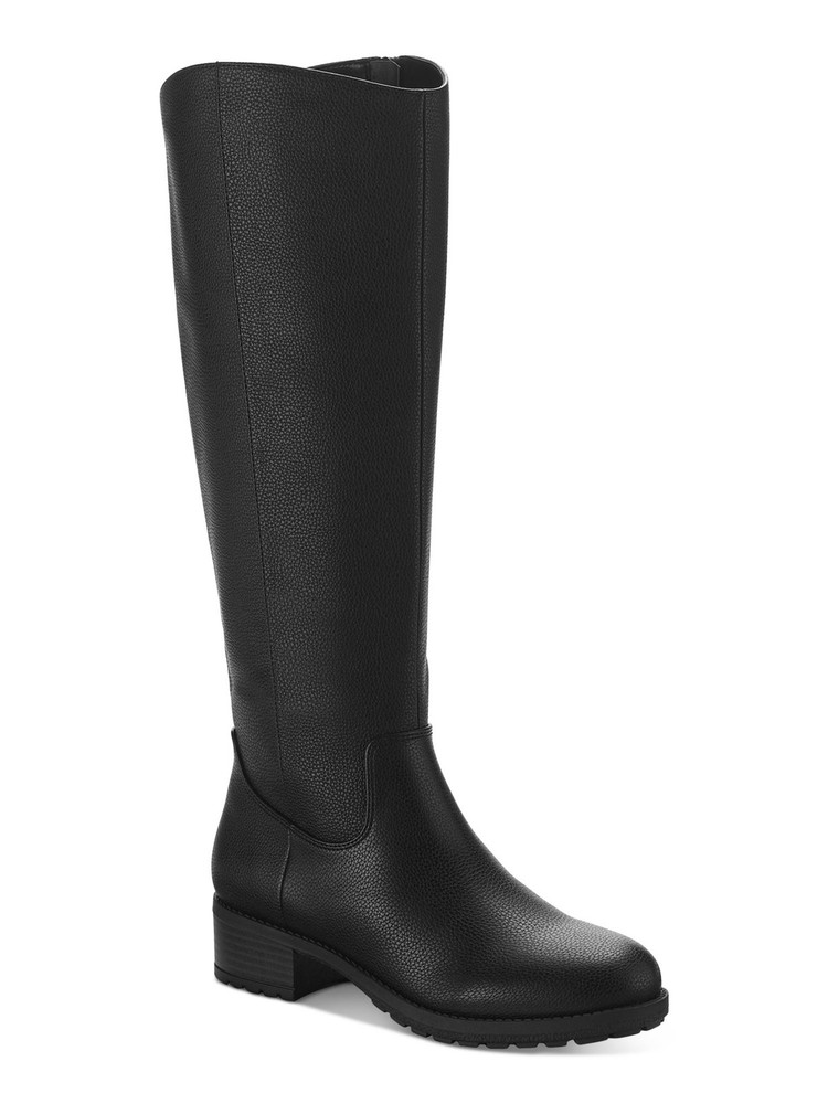 STYLE & COMPANY Womens Black Graciee Round Toe Block Heel Riding Boot 8 M