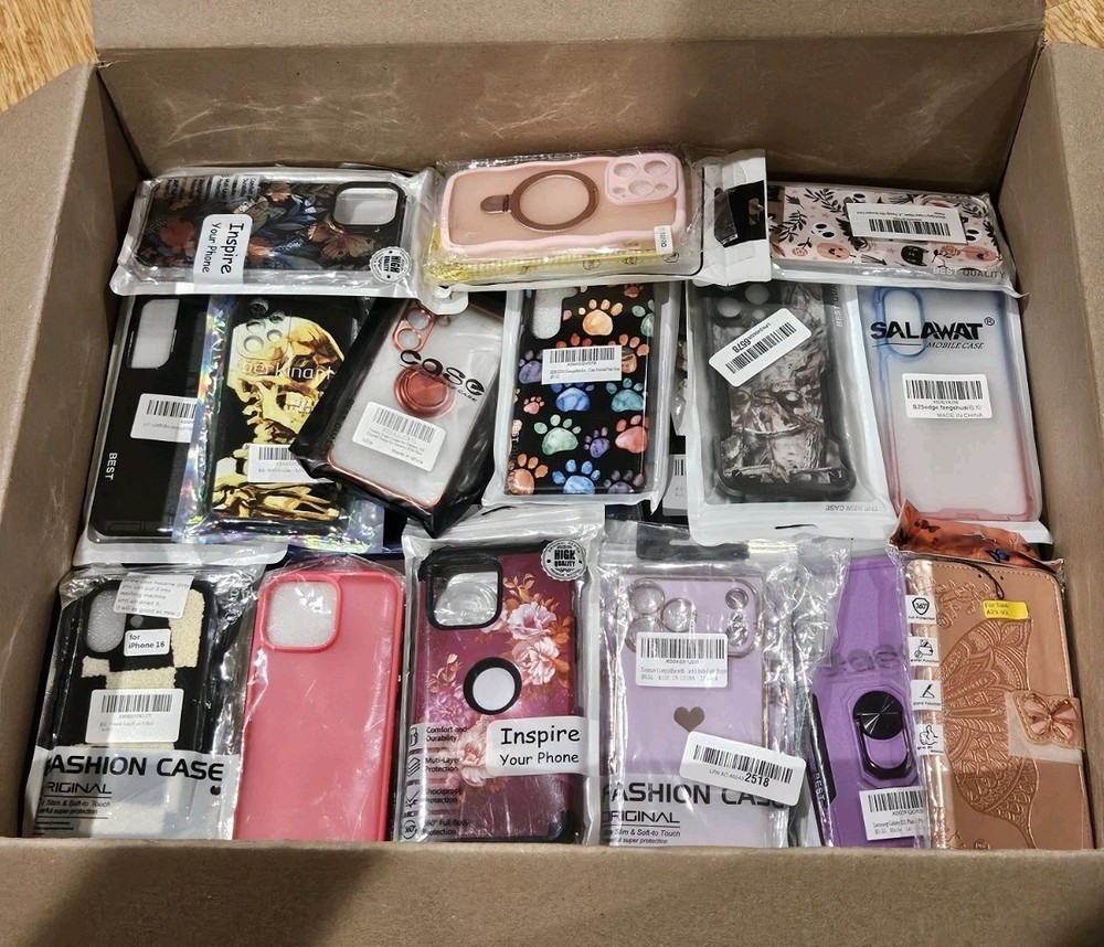 Wholesale Lot of phone cases & Accessories for iPhone Samsung,Google 155 Total