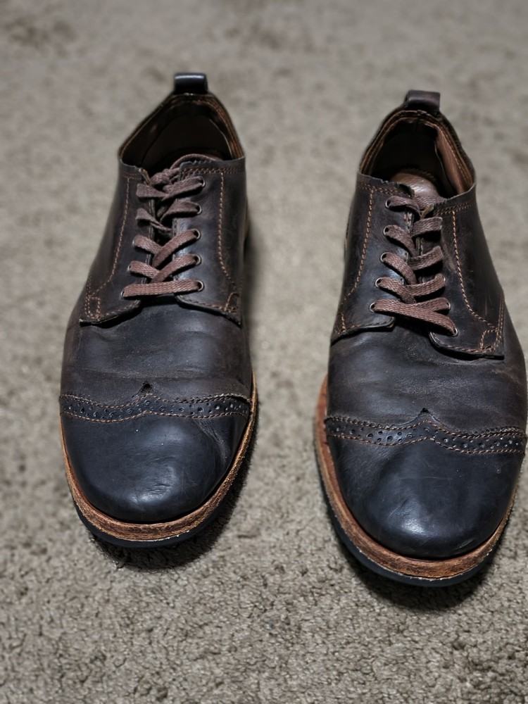 Men Timberland Boot Company Bardstown Broque Oxford Wingtip Size 10 Brown...