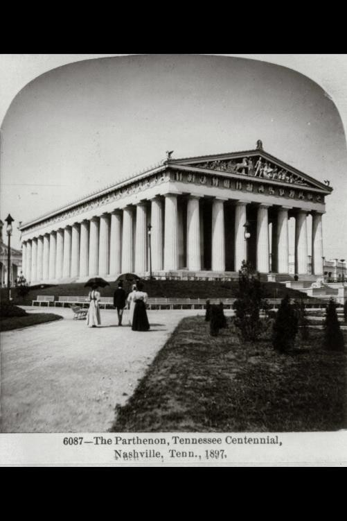 Tennessee Centennial,Nashville,TN,1897,The Parthenon,People,Umbrellas